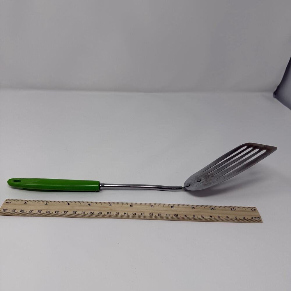Ekco 13.5 in Stainless Slotted Spatula With Green Handle - Picture 8 of 8